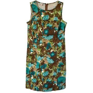Talbots Sleeveless Multi-Floral Knee Length Cotton A-line Dress - 10P